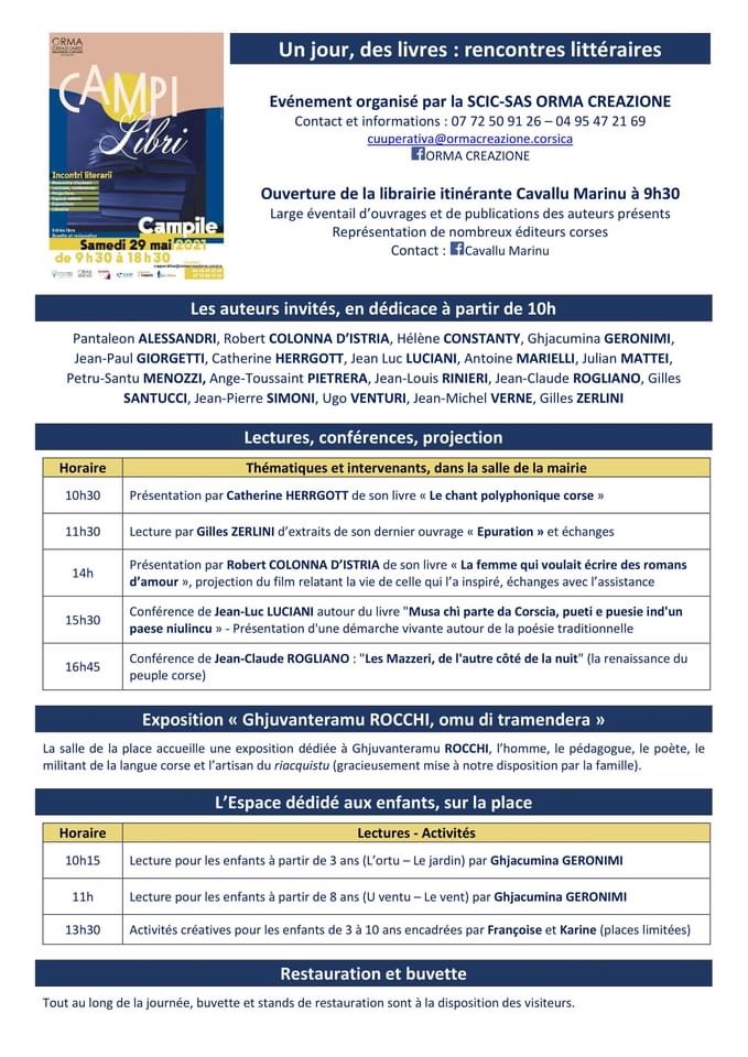 Campile : 19 auteurs attendus pour l’édition 2021 des rencontres littéraires CampiLibri