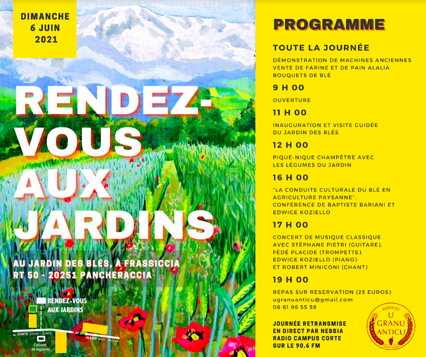 Les "Jardin des Blés" vous attendent ce dimanche 6 juin à Frassiccia