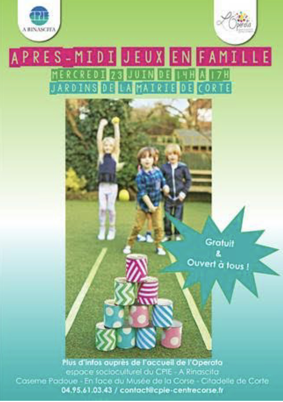 Corte : un après-midi de jeux pour grands et petits 