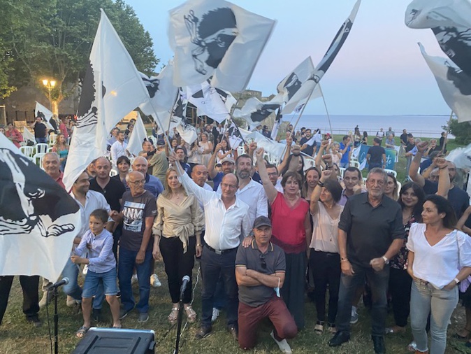 Core in Fronte et Paul-Félix Benedetti, dernier meeting à Bastia. Photo CNI.