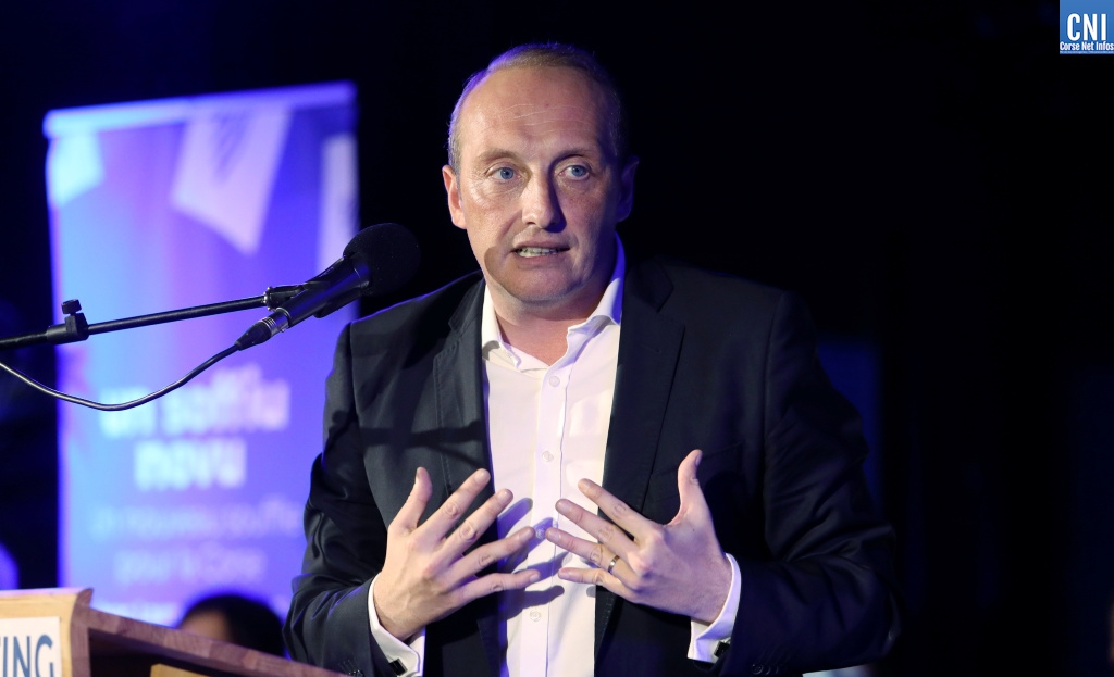 Laurent Marcangeli, dernier meeting à Porticcio. Photo CNI.