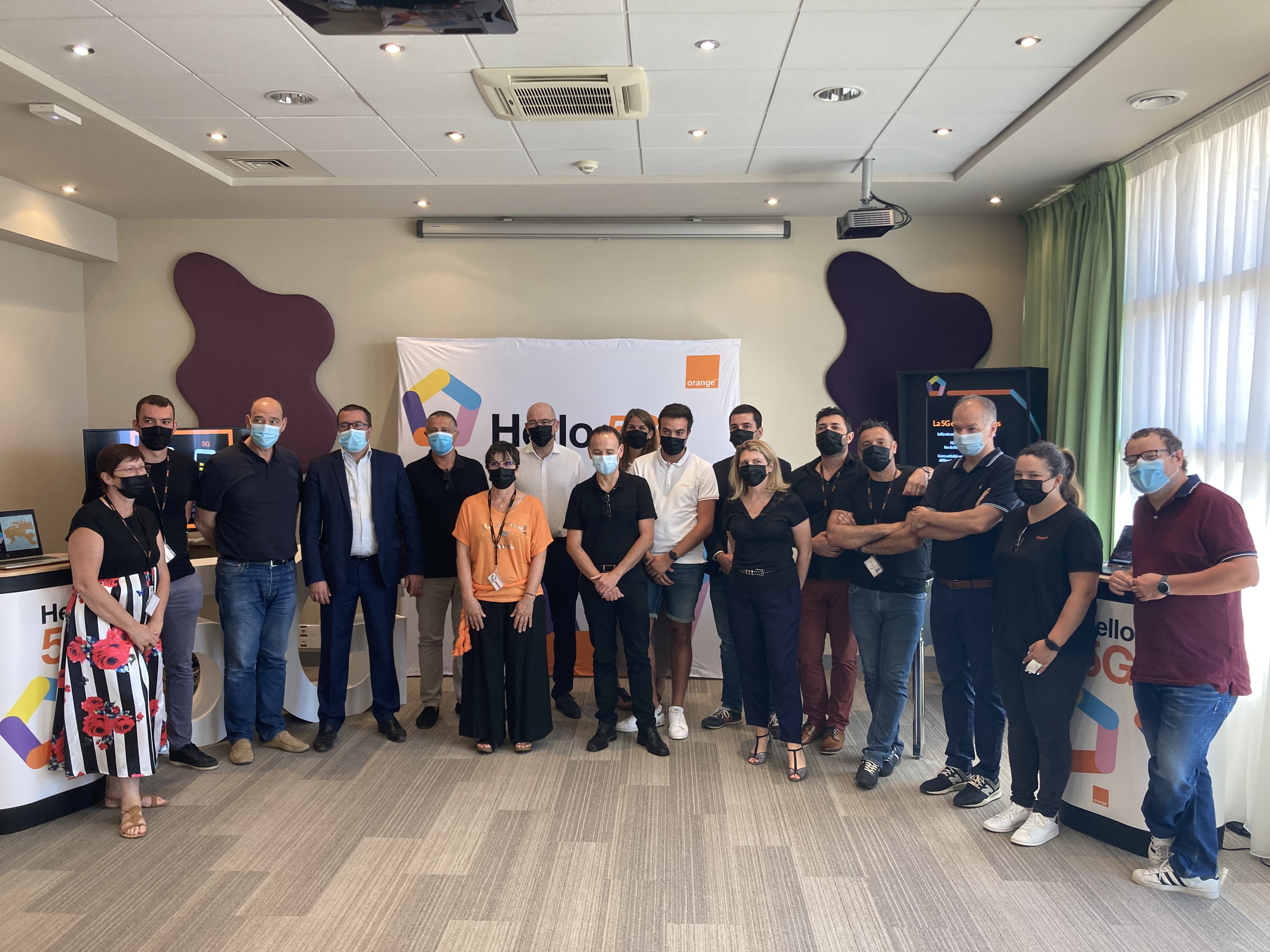 L'équipe d'Orange Corse était réunie au Best Western ce vendredi 2 juillet. Photo : Julia Sereni