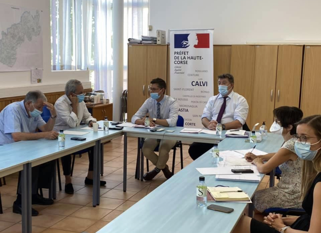 La réunion de ce mercredi - crédit photo préfecture de Haute-Corse