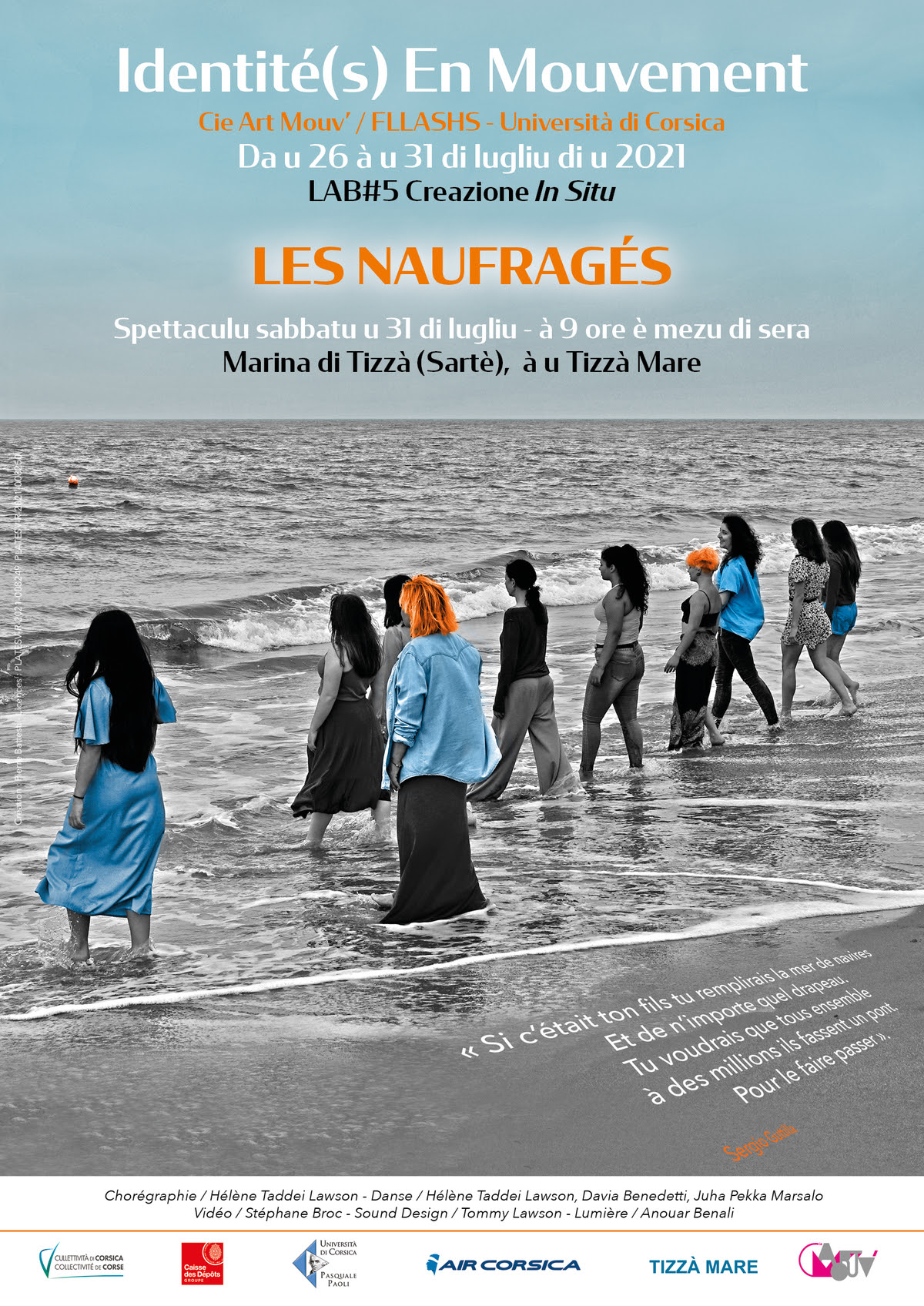 Spectacle : « Les Naufragés » ce samedi soir sur la plage de Tizzano 