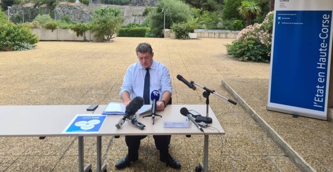 Le préfet de Haute-Corse François Ravier. Crédits Photo : Pierre-Manuel Pescetti
