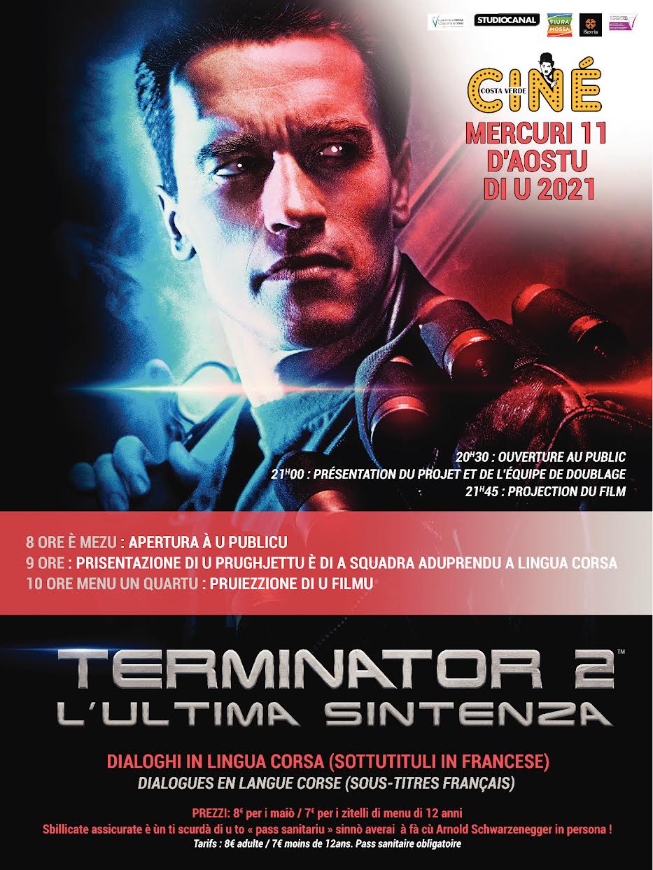 Le cinéma de Costa Verde  propose "Terminator 2" en langue corse
