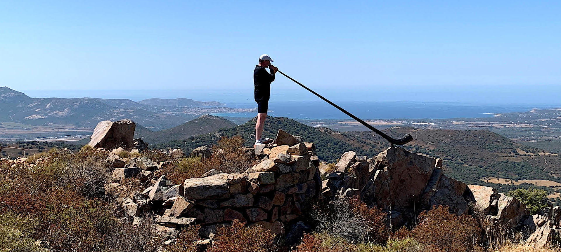 La photo du jour : joueur d'Alphorn à Bocca di U Ravalente,  à Calenzana