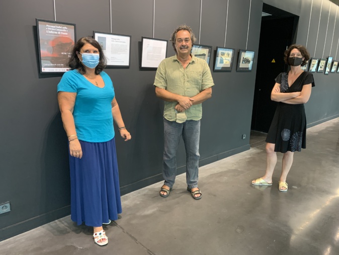 Mattea Lacave, adjointe au maire de Bastia, déléguée à la culture, a inauguré l'exposition mardi soir en présence de Marcel Fortini, Directeur du CMP et Valérie Rouyer, chargée de mission en pédagogie et responsable des expositions.
