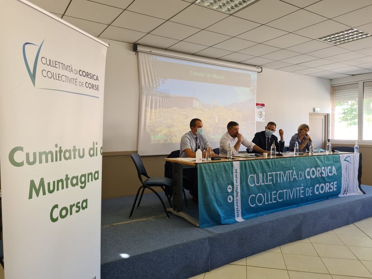 Séance de rentrée pour le comité de massif à Corte ce mardi 28 septembre. Crédits Photo : Pierre-Manuel Pescetti