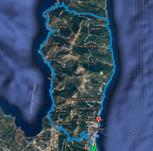 La cyclo, dimanche, dans le Cap Corse