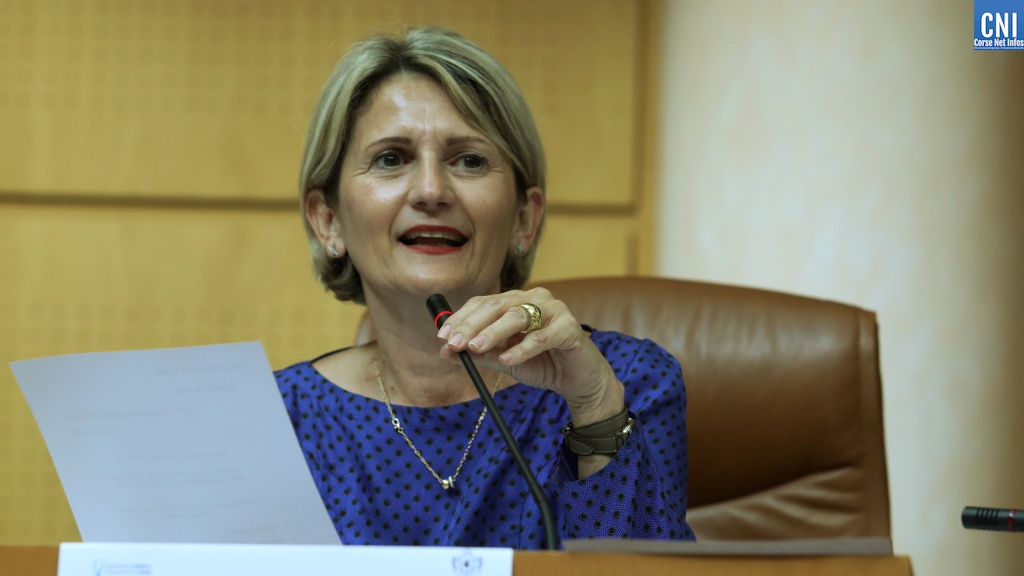 Nanette Maupertuis, présidente de l’Assemblée de Corse. Photo Michel Luccioni.