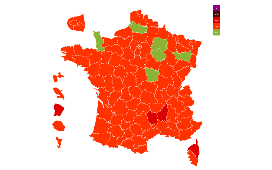Capture écran site Covid Tracker