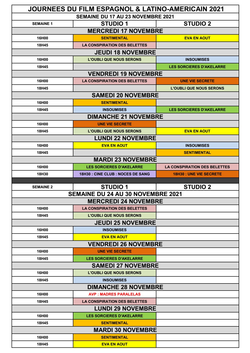 Bastia : 33èmes Journées du cinéma espagnol et latino américain au Studio Cinéma