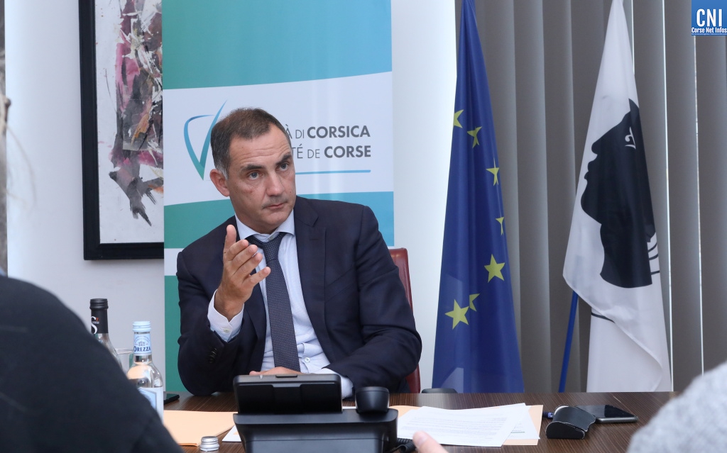 Gilles Simeoni, président du Conseil exécutif de la Collectivité de Corse. Photo Michel Luccioni.