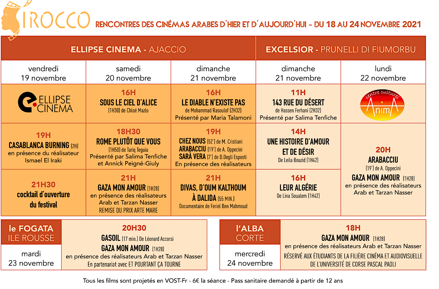  "Sirocco", le festival des rencontres des cinémas arabes d'hier et d'aujourd'hui, sur toute la Corse