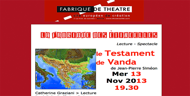 Bastia : "Le Testament de Vanda" à la Fabrique de Théâtre