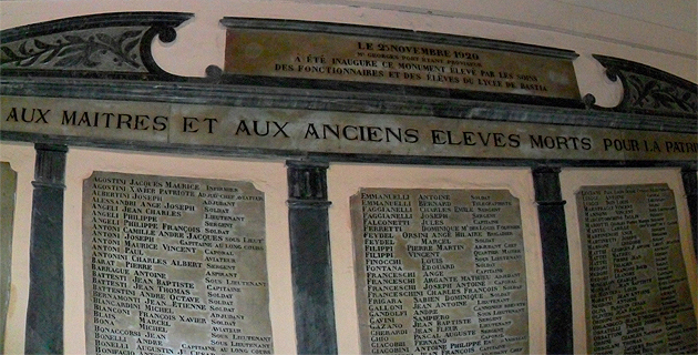 Cérémonie du souvenir au collège SimonVinciguerra de Bastia