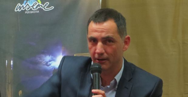 Gilles Simeoni, leader d'Inseme per Bastia et candidat à l'élection municipale de mars 2014.