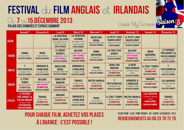 Le programme complet et les séances de cette cinquième édition du festival "Under my Screen". (Doc : DR)