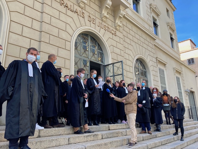 A Ajaccio, les magistrats étaient aussi mobilisés Photo : Michel Luccioni