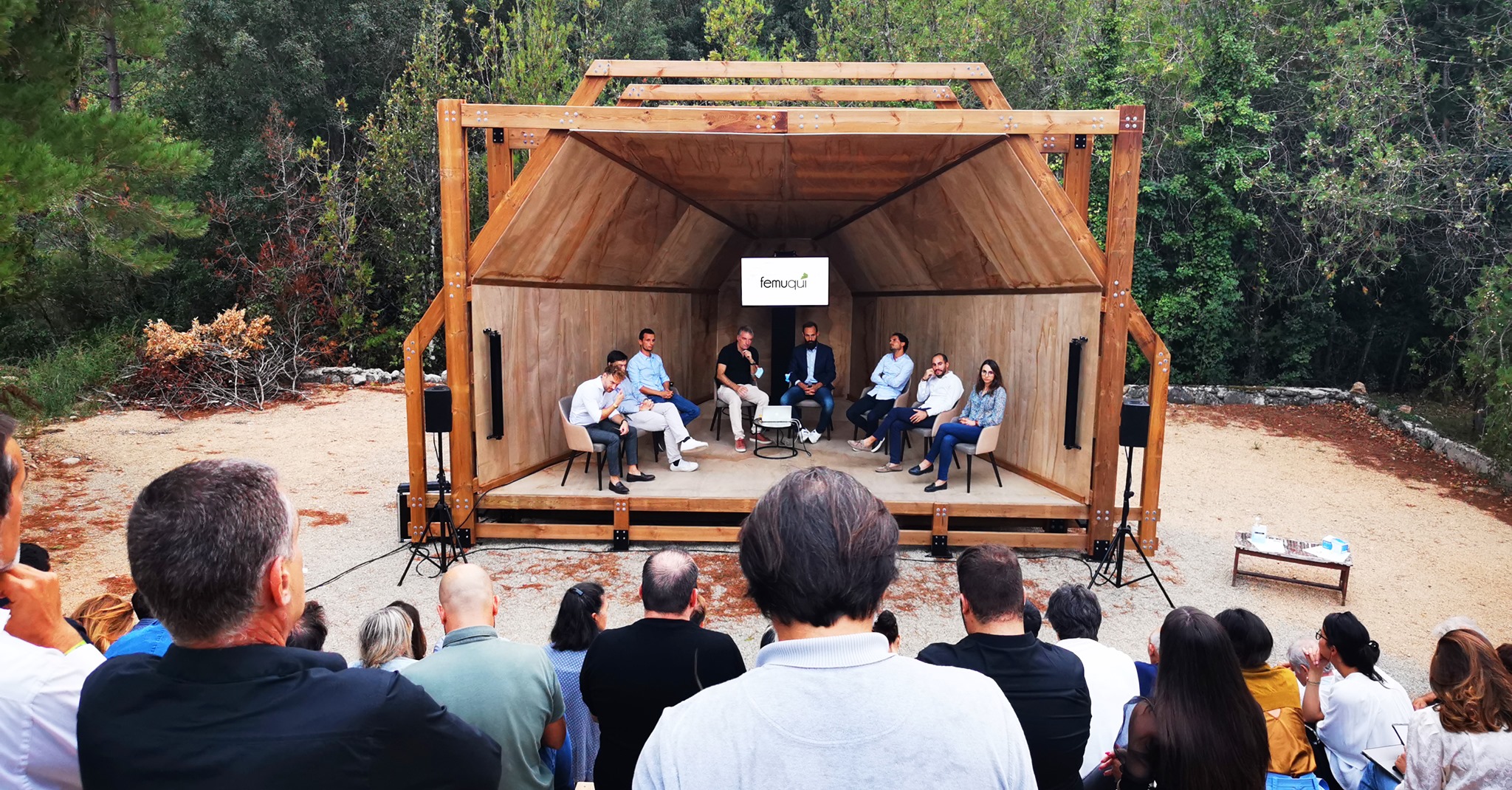 L'équipe de Femu Quì présentait son nouveau fonds d'amorçage, Alzà, en octobre dernier à Venaco. Crédits Photo : Femu Quì Ventures