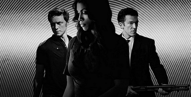 Le trio Rosario Dawson, James McAvoy et Vincent Cassel dans un thriller haletant, entre rêve et réalité. (DR)