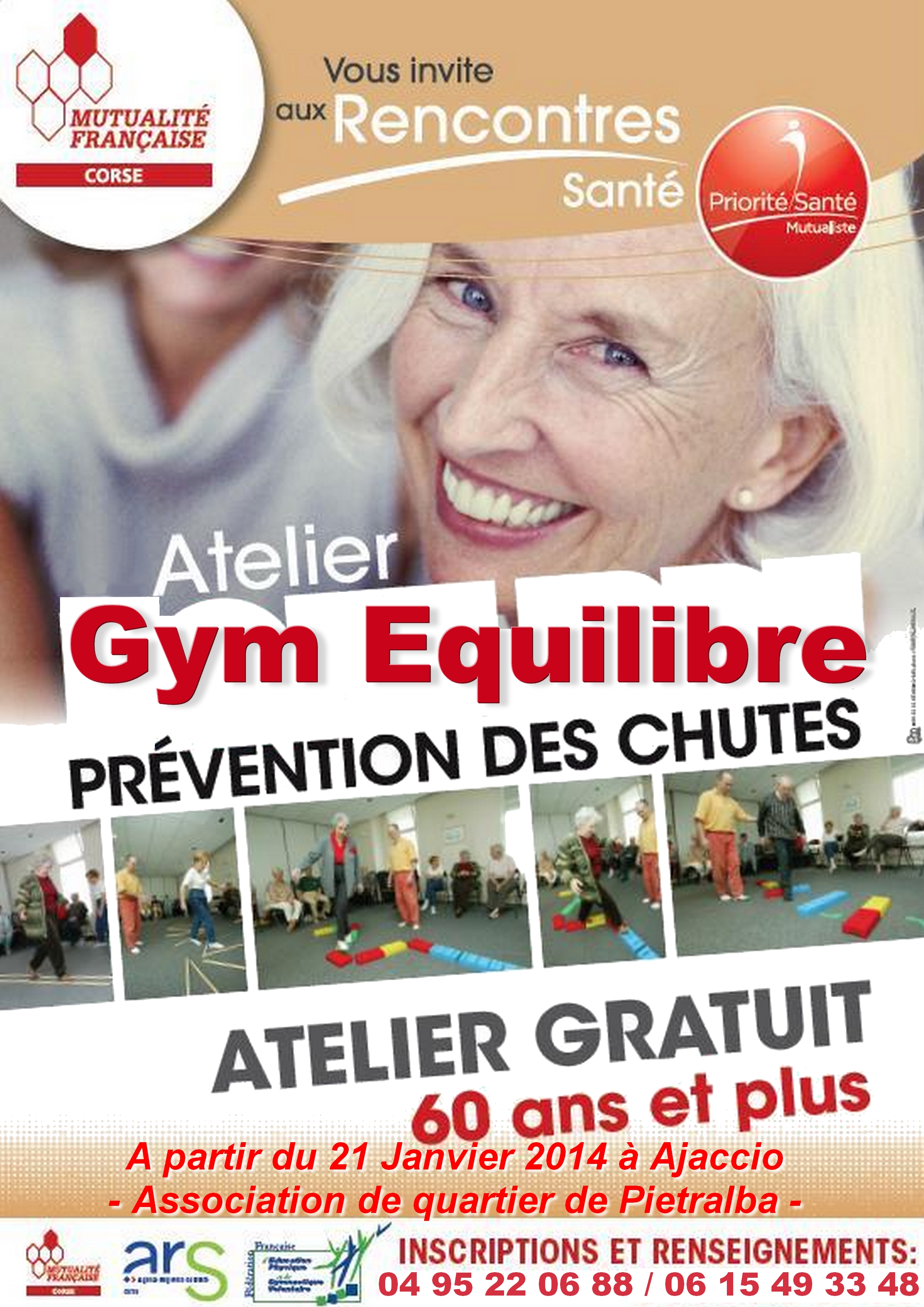 Ajaccio : Atelier gym équilibre avec la Mutualité française