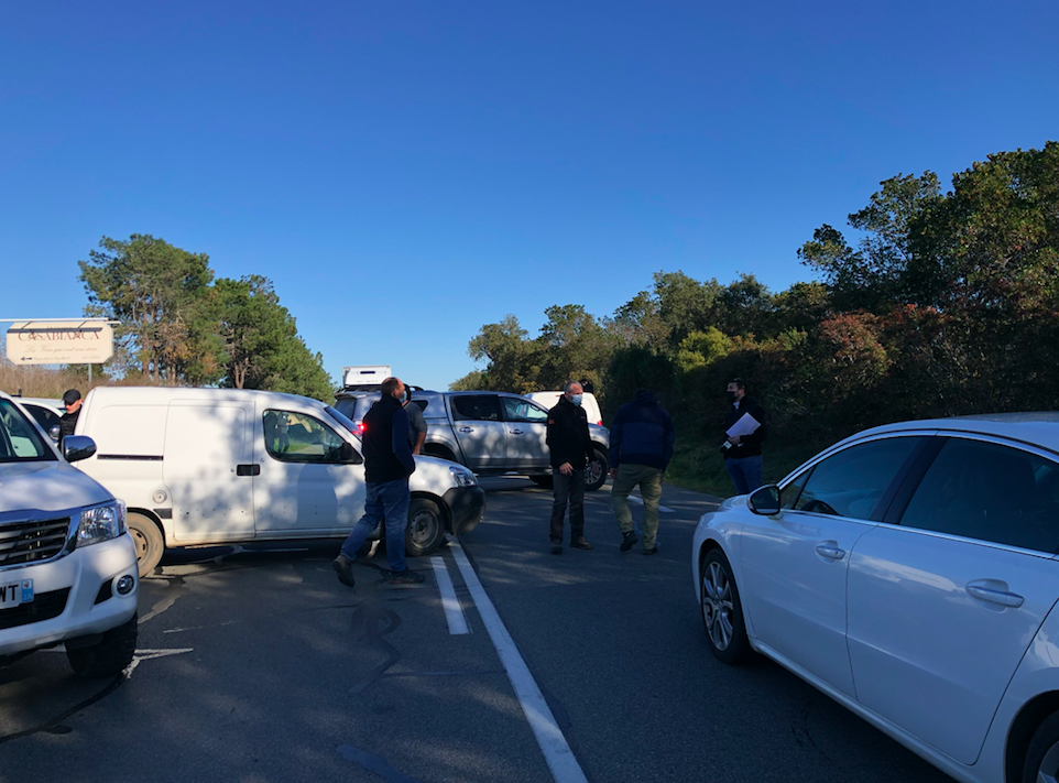 Un barrage a été fait sur la territoriale