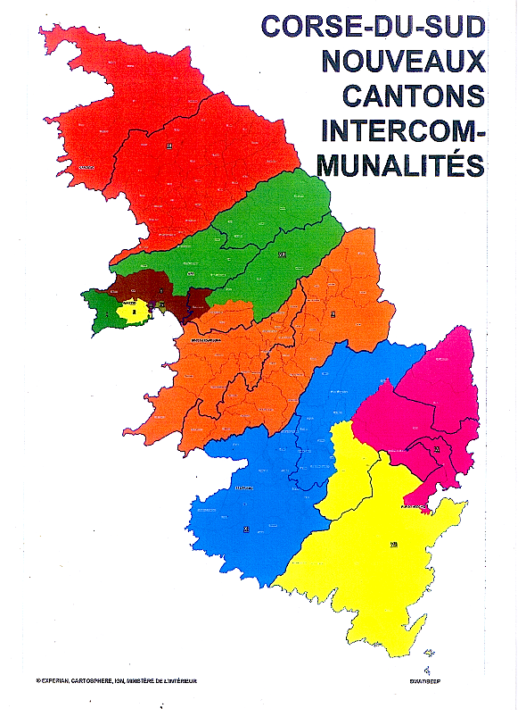 Découpage cantonal : 11 cantons pour 143 100 habitants en Corse-du-Sud
