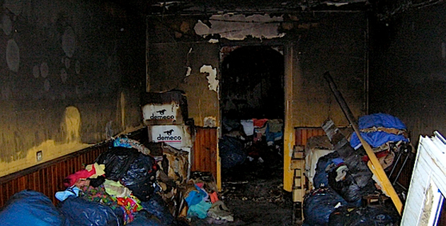 Le 23 Août dernier déjà les locaux avaient été dévastés par les flammes. (Photo Y.-C. Garcia)
