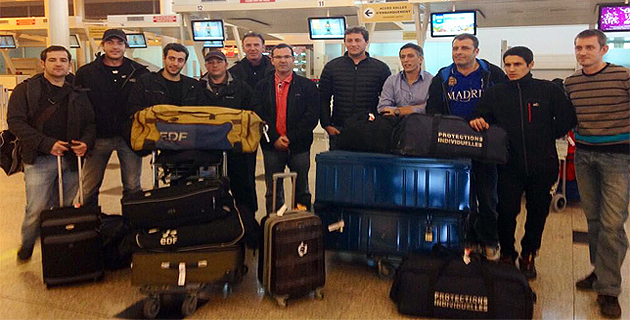 Les agents au départ de l'aéroport d'Ajaccio pour prêter main forte à leurs collègues de La Réunion