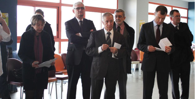 Simon Renuccci entouré de Dominique Acker et Christophe Mirmand