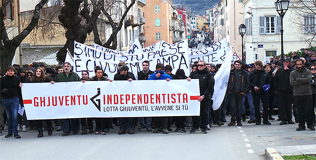 La fin de la manifestation de Corte marquée par des incidents