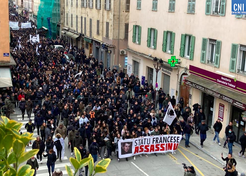 La manifestation de dimanche 6 mars à Corte - Photo Michel Luccioni