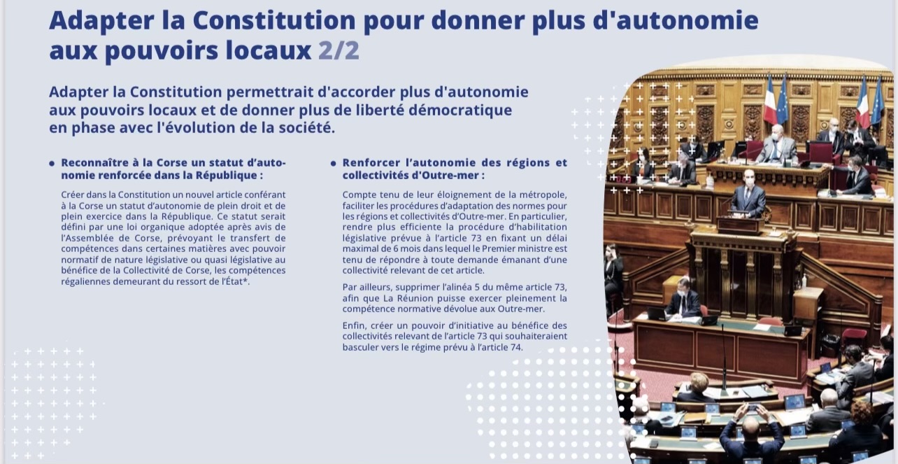 Régions de France demande la reconnaissance pour la Corse d’un statut d’autonomie renforcée dans la République