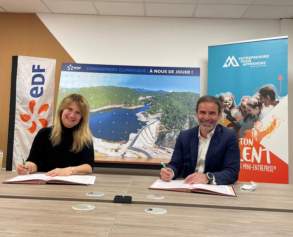 Marie Moreschi et le Directeur Régional d’EDF et d’ENGIE Vincent de Rul