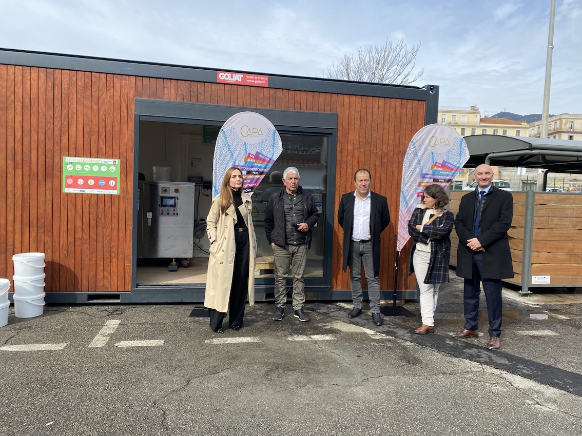 Une expérimentation quant au tri et traitement des biodéchets est lancée sur le port Charles Ornano par la CAPA et la société Tarra avec le concours de l’ADEME, de l’OEC et de la Ville d’Ajaccio. Crédit photo CNI