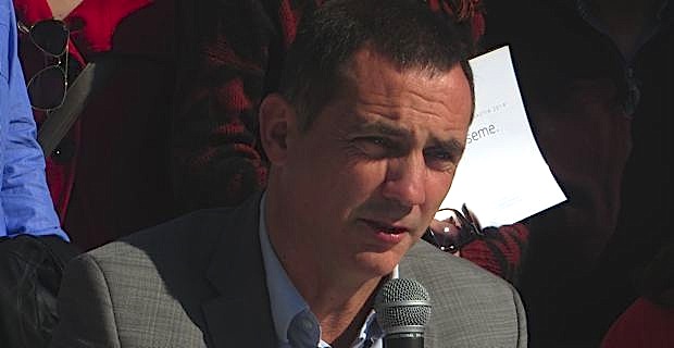 Gilles Simeoni, candidat d’Inseme per Bastia aux élections municipales de Bastia.