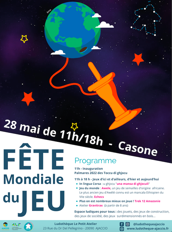 La ludothèque d'Ajaccio célèbre la fête mondiale du jeu
