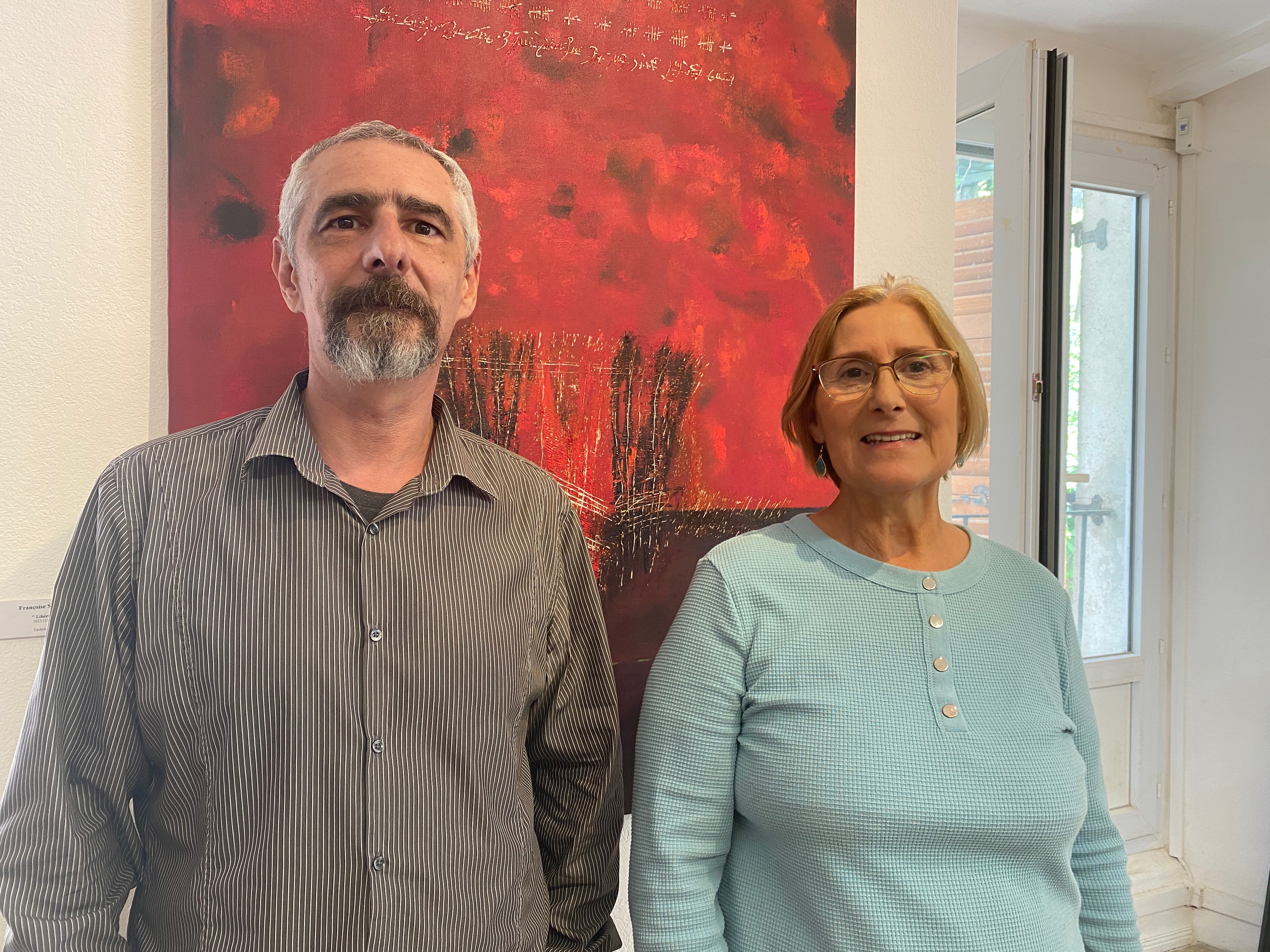 Amélie Raffaelli-Franceschi, candidate dans la deuxième circonscription de Haute-Corse, et son suppléant Pascal Rossi