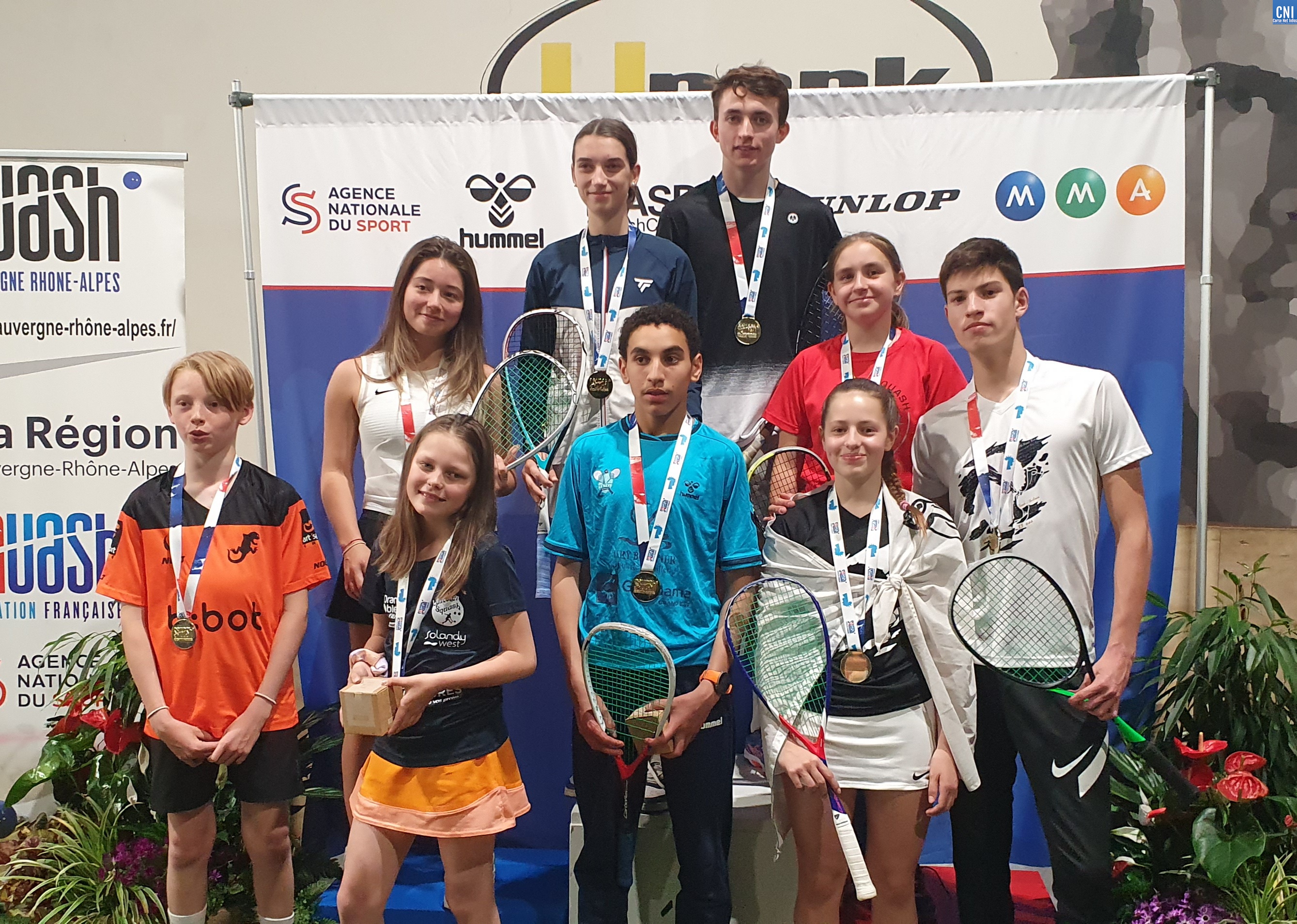 Le Squash Loisirs Balagne a remporté 5 médailles au cours du championnat de France Individuel Jeune