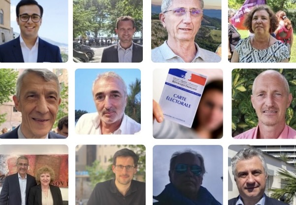 Les 12 candidats de la 1ère circonscription de Haute-Corse pour les élections élgislatives des 12 et 19 juin.