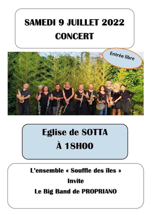 Sotta : un concert gratuit ce samedi 9 juillet