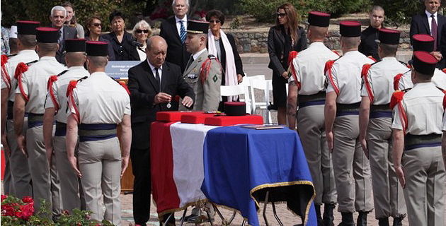 Calvi : Jean-Yves Le Drian a présidé l'hommage funèbre au sergent-chef Marcel Kalafut