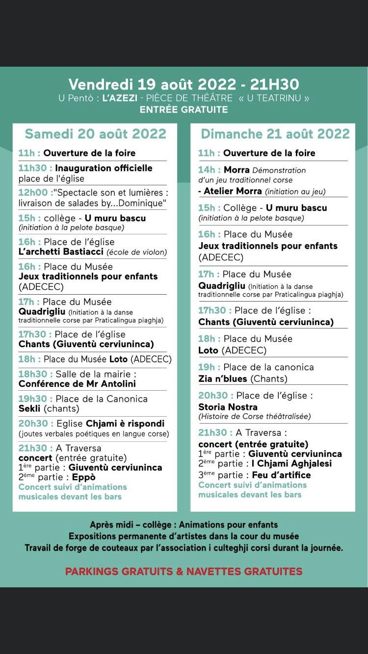 Cervioni : la 21e édition de a Festa di a Nuciola c'est dès ce samedi