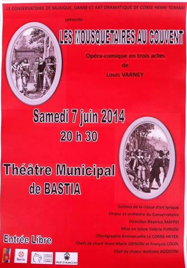 Bastia : "Les Mousquetaires au couvent" samedi au théâtre