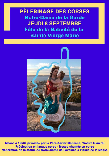 8 septembre à Marseille : une messe chantée en corse à Notre Dame de la Garde