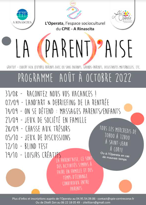 Corte : La Parent'aise fait sa rentrée