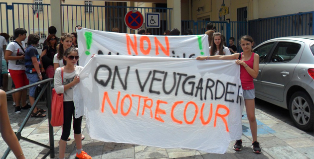 Bastia : Non au parking dans la cour du collège Simon-Vinciguerra !