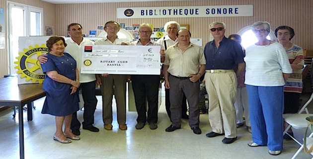 Un beau geste de générosité du Rotary Club de Bastia Doyen envers la bibliothèque sonore